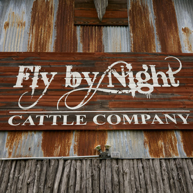 Fly by Night Cattle Company Sign